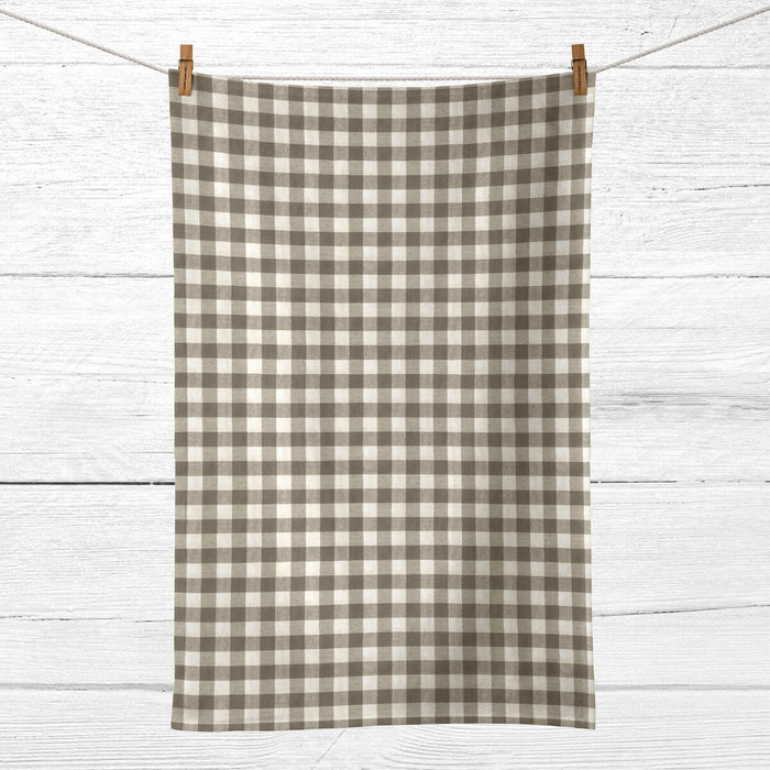 Set of Belum Brown Cloths 45 x 70 cm Checks