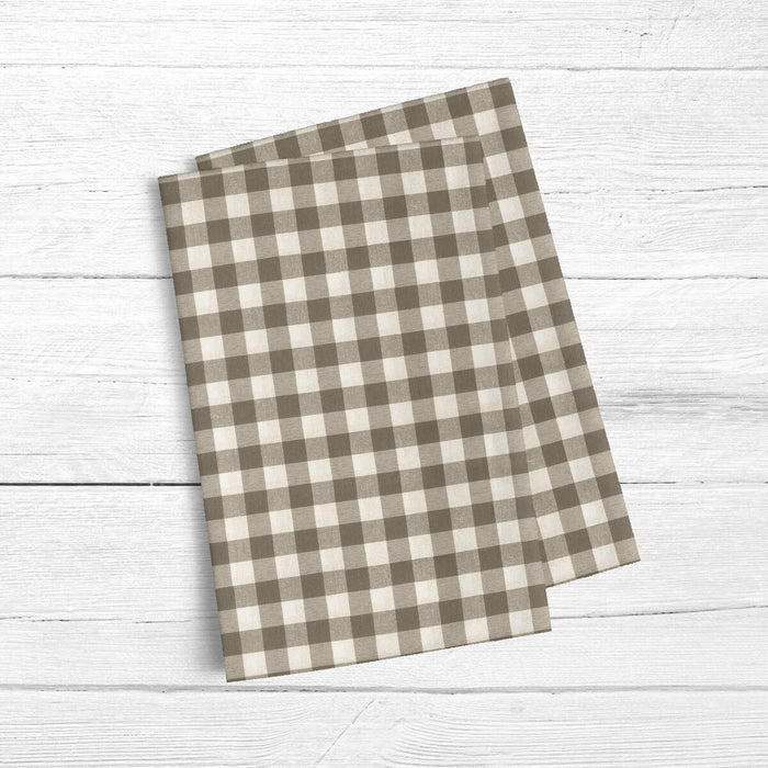 Set of Belum Brown Cloths 45 x 70 cm Checks