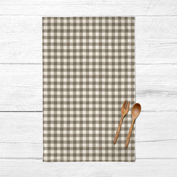 Set of Belum Brown Cloths 45 x 70 cm Checks