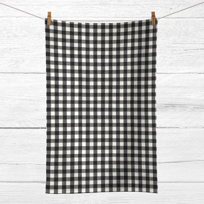 Set of Belum Black Cloths 45 x 70 cm Checkered