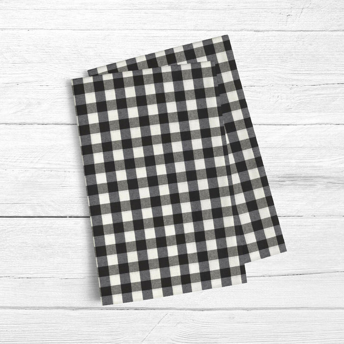 Set of Belum Black Cloths 45 x 70 cm Checkered