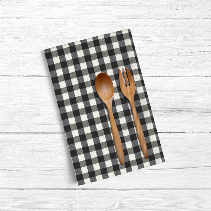 Set of Belum Black Cloths 45 x 70 cm Checkered