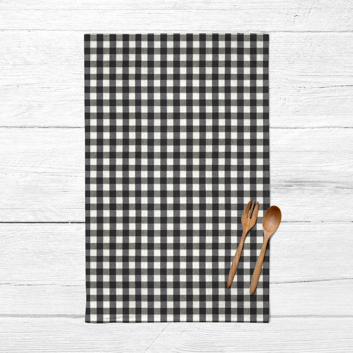 Set of Belum Black Cloths 45 x 70 cm Checkered