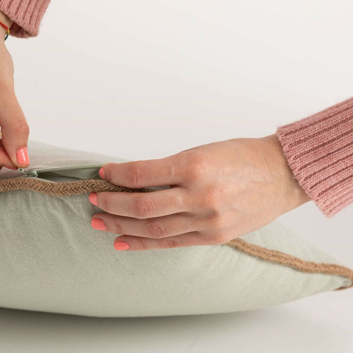 Funda de cojín Decolores Piping Jute 30 x 10 x 50 cm 30 x 50 x 10 cm