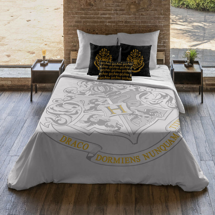 Harry Potter Hogwarts Gray Duvet Cover 220 x 220 cm 135/140 bed