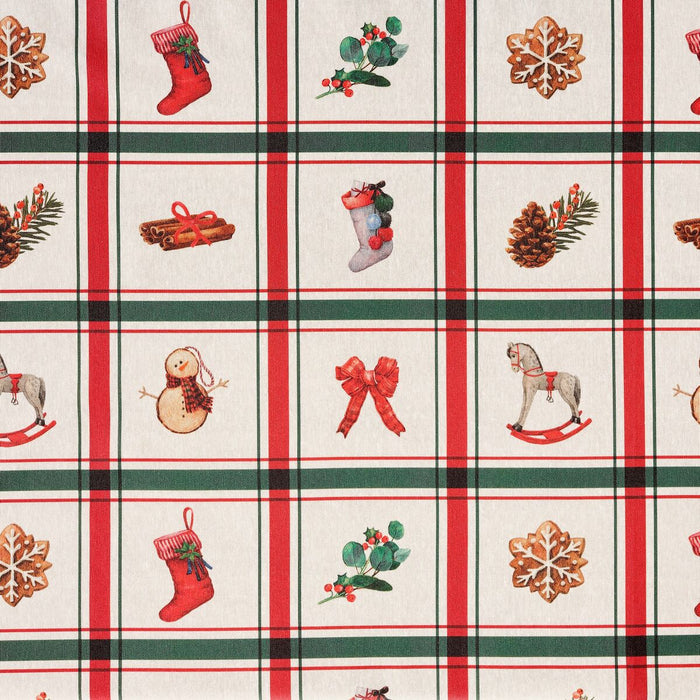 Belum Scottish Christmas stain-resistant resin tablecloth 300 x 140 cm