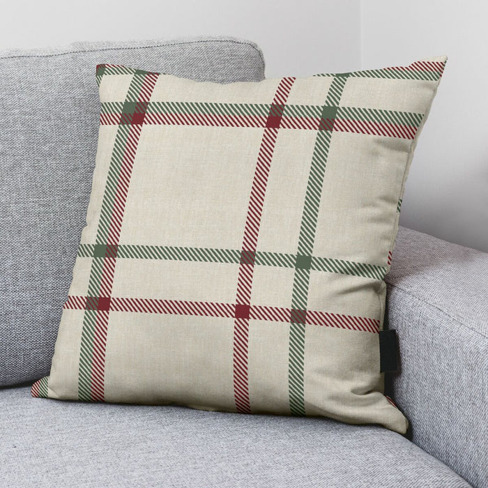 Belum Christmas Checkered Cushion Cover, Multicolor, 50 x 50 cm