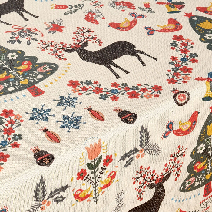 Resin stain-resistant tablecloth Moiré Merry Christmas 100 x 140 cm