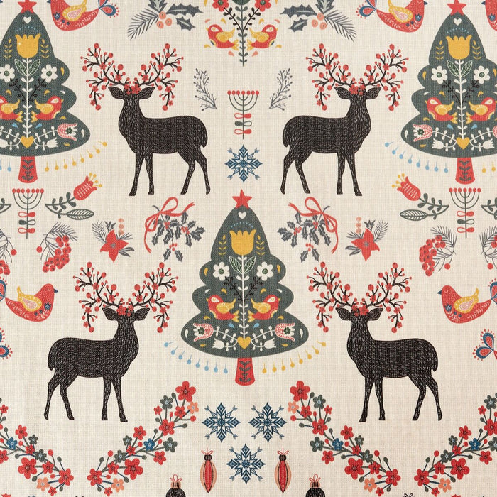 Resin stain-resistant tablecloth Moiré Merry Christmas 100 x 140 cm