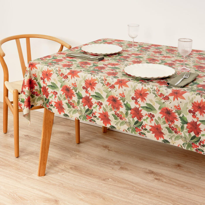 Resin stain-resistant tablecloth Moiré Merry Christmas 200 x 140 cm