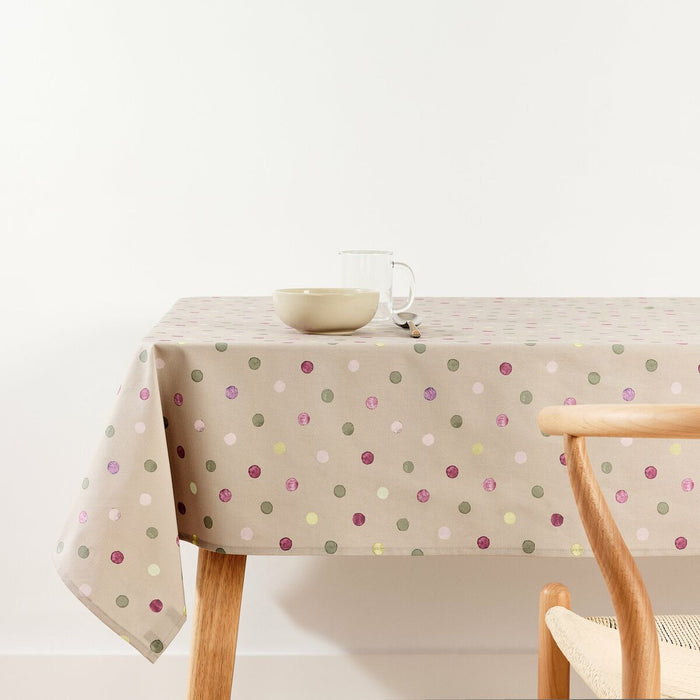 Belum 0120-357 Brown Tablecloth 200 x 155 cm Polka Dots