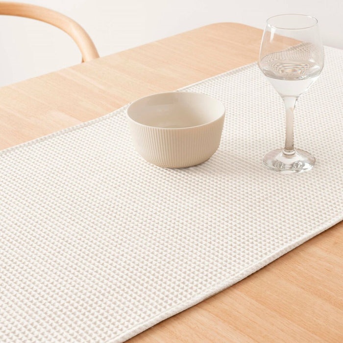 Belum Waffle Natural Cream Table Runner 45 x 140 cm