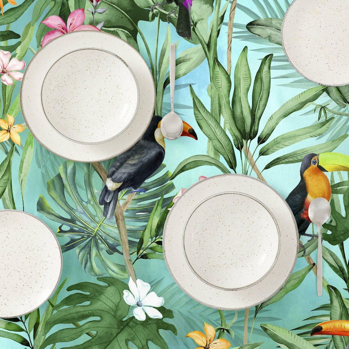 Mantel resinado antimanchas Belum 0120-416 250 x 140 cm Tropical