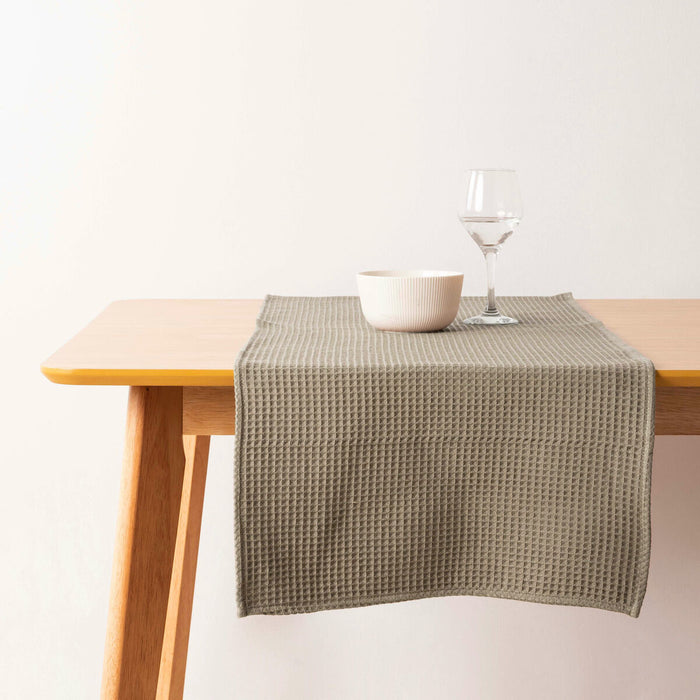 Belum Waffle Walnut Table Runner 45 x 140 cm
