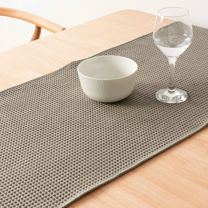 Belum Waffle Walnut Table Runner 45 x 140 cm