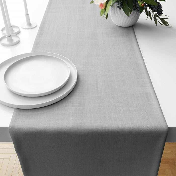 Belum Plain Grey Table Runner 45 x 140 cm