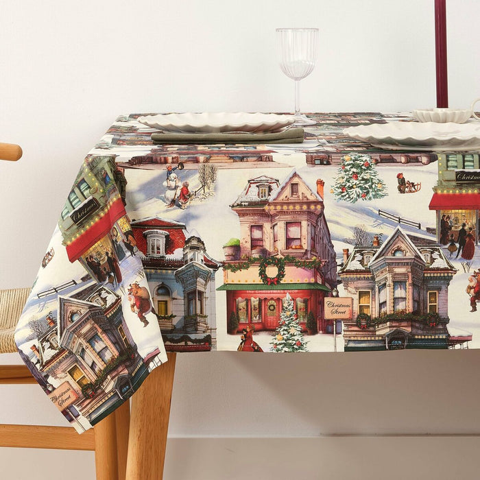 Belum Christmas City stain-resistant resin tablecloth 200 x 140 cm