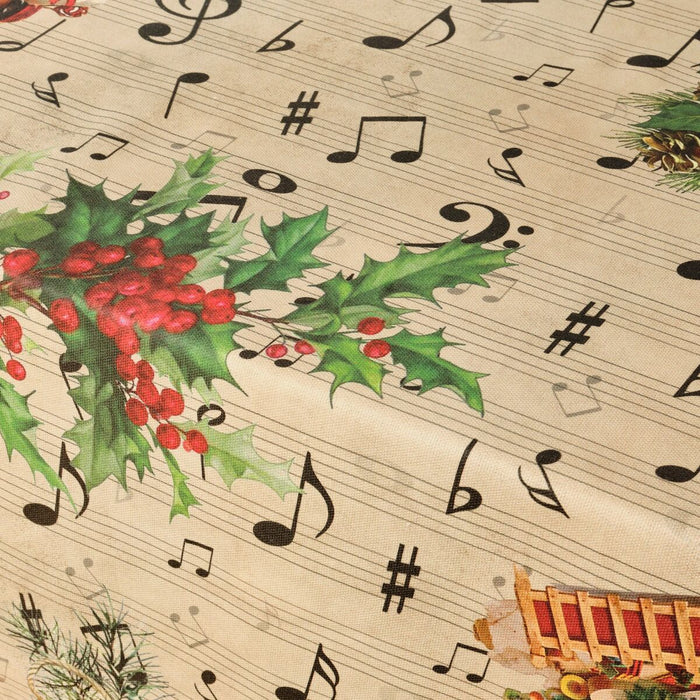 Belum Christmas Sheet Music stain-resistant resin tablecloth 300 x 140 cm