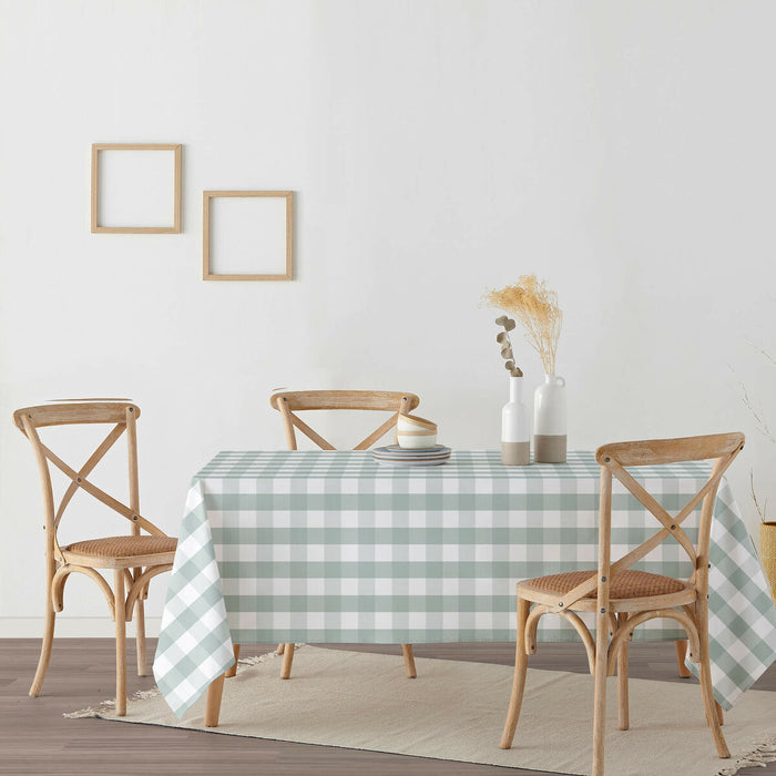 Belum 0120-104 Green Stain-Resistant Tablecloth 200 x 140 cm Checkered