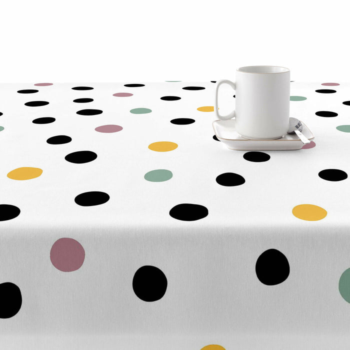 Belum White Stain-Resistant Tablecloth 180 x 180 cm XL Polka Dots