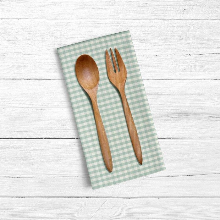 Set of Belum Light Green Cloths 45 x 70 cm Checks