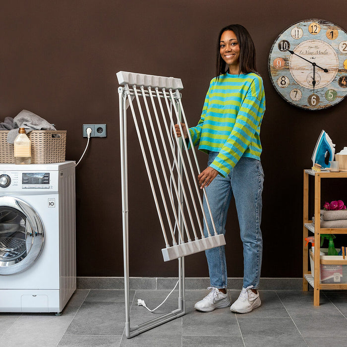 Dryak InnovaGoods 8-Bar 120W Folding Electric Clothesline 