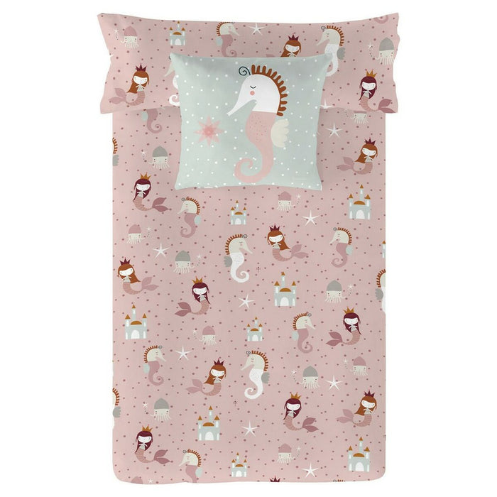 Reversible Seahorse Indian Duvet Cover for 90 cm Bed (150 x 220 cm)