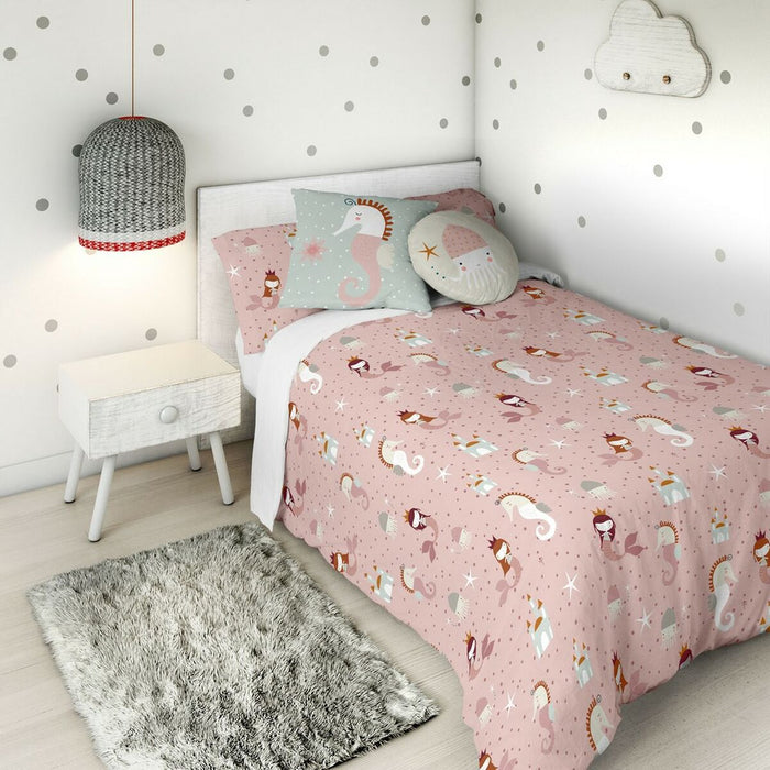 Reversible Seahorse Indian Duvet Cover for 90 cm Bed (150 x 220 cm)