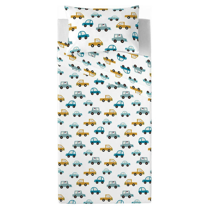 Top Sheet Playing the Indian Cars 160 x 270 cm (90 cm Bed)