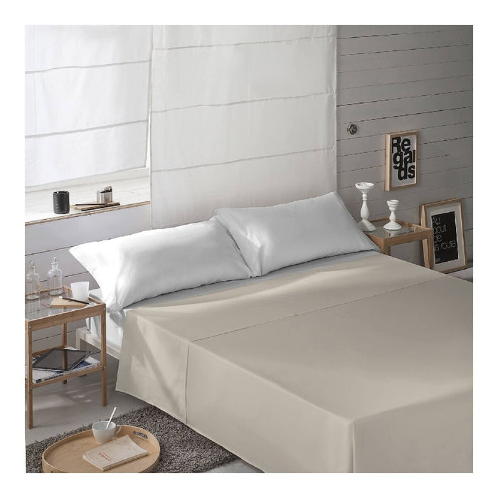 Sábana Encimera Naturals Beige 210 x 270 cm (Cama de 135/140)