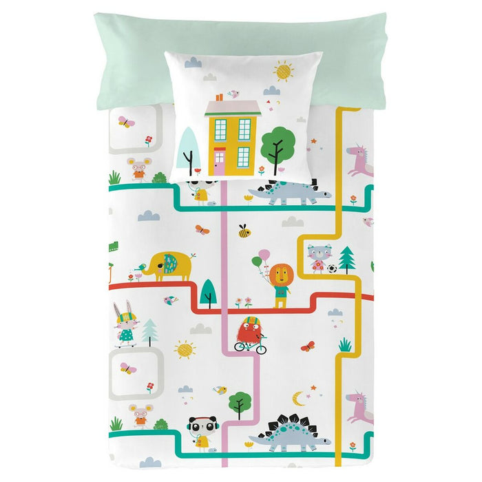 Lemon Ribbon Traffic Duvet Cover 80/90 Bed (150 x 220 cm)