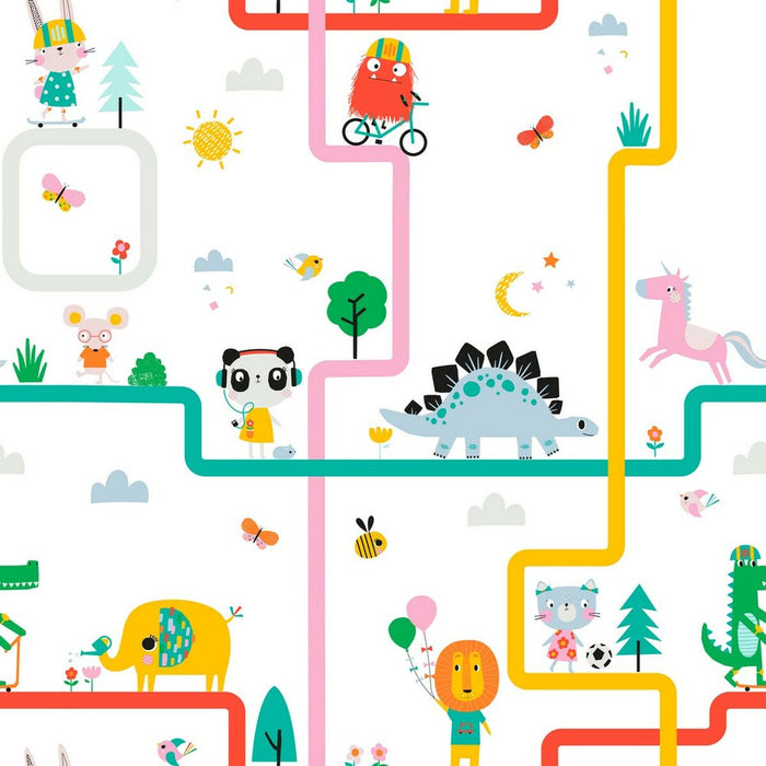 Funda Nórdica Lemon Ribbon Traffic Cama de 105/110 (180 x 220 cm)