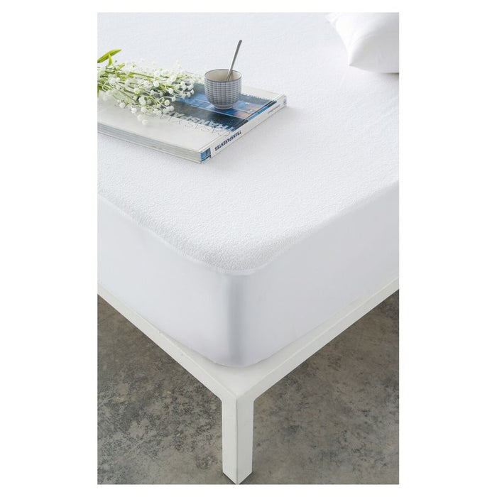 Protector de colchón Naturals Blanco Cama de 180 180 x 190/200 cm