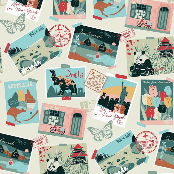 Cool Kids Postcards Quilt 200 x 260 cm