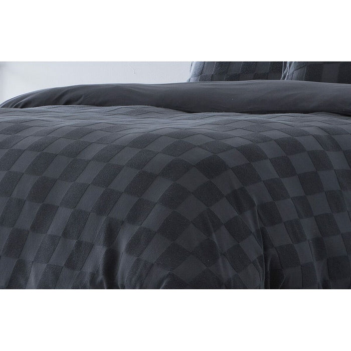 Naturals ELBA Dark Grey Duvet Cover 90 cm Bed (150 x 220 cm)