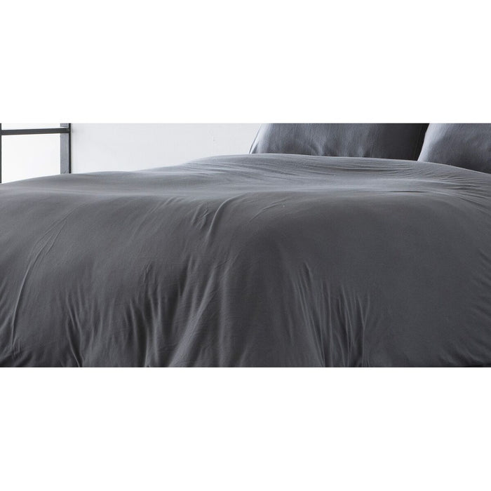 Naturals ELBA Dark Grey Duvet Cover 90 cm Bed (150 x 220 cm)