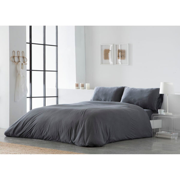 Naturals ELBA Dark Grey Duvet Cover 150 cm Bed (240 x 220 cm)