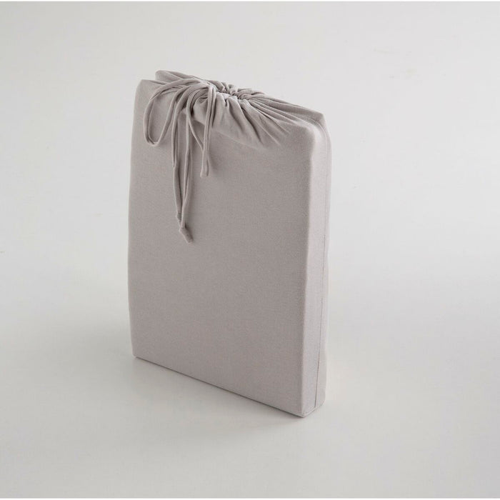 Naturals ELBA Fitted Sheet Light Grey 150 x 200 (150 Bed)