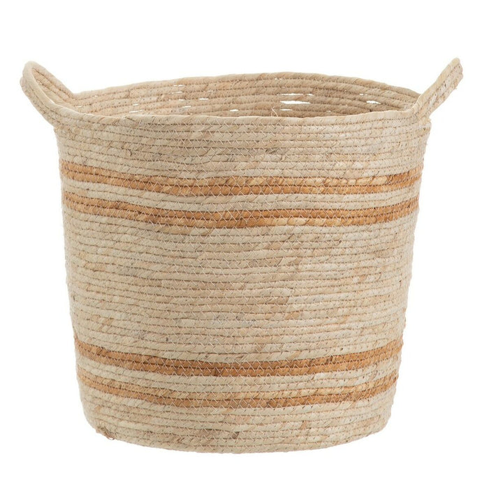 Natural Beige Basket Set 33 x 33 x 38 cm Natural Fiber (3 Pieces)