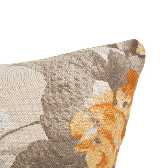 Cojín Beige Flores 60 x 60 cm Cuadrado