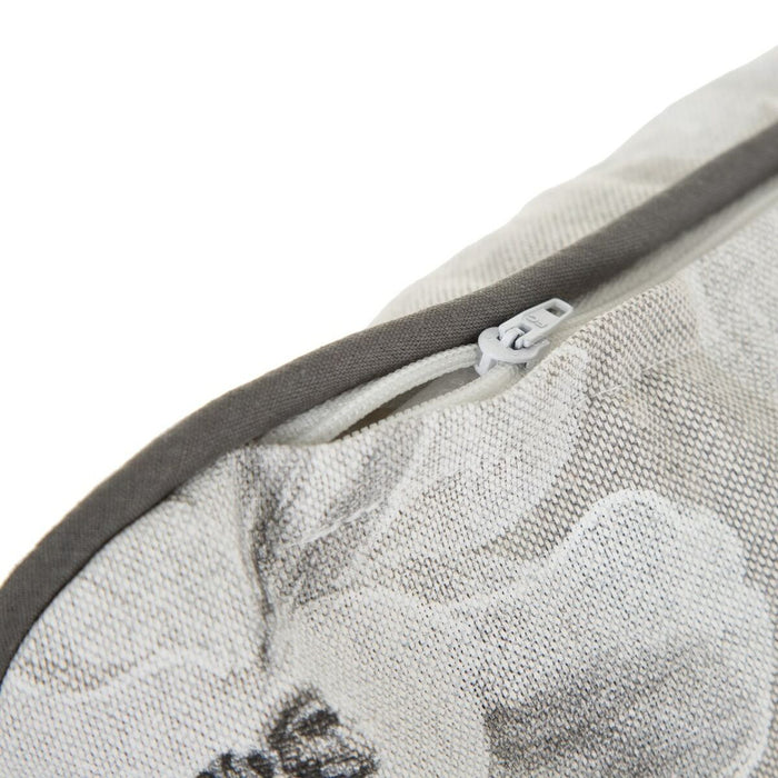 Cojín Gris Flores 50 x 30 cm