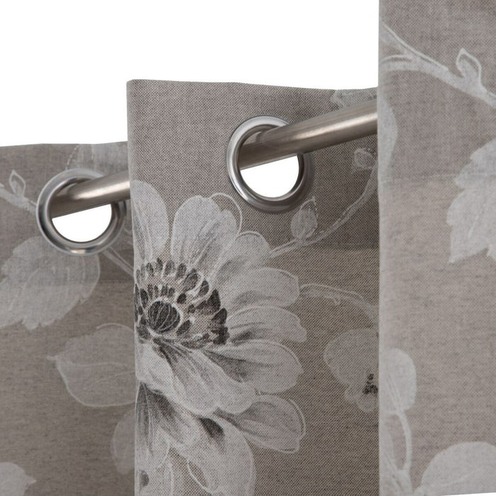 Gray Curtain Flowers 140 x 260 cm