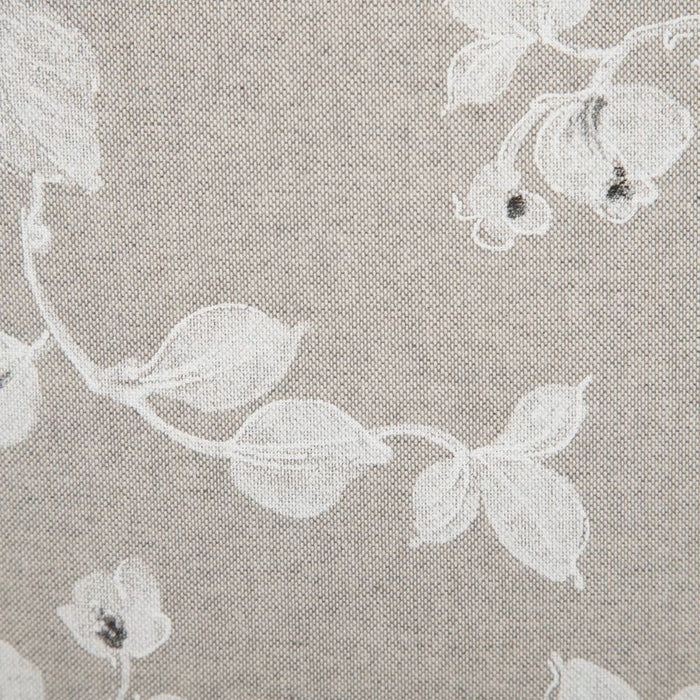 Cojín Gris Flores 60 x 40 cm