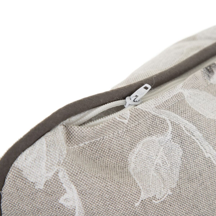 Cojín Gris Flores 60 x 60 cm Cuadrado