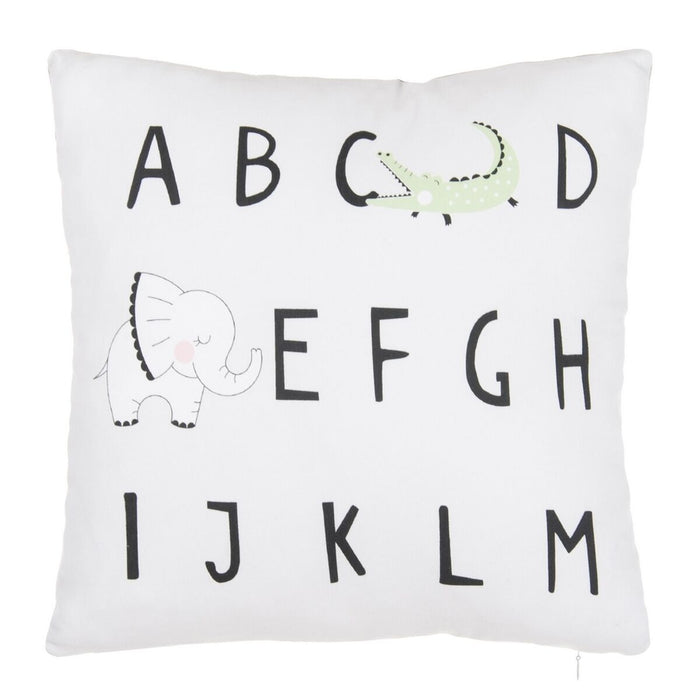 Grey Alphabet Cushion 40 x 40 cm