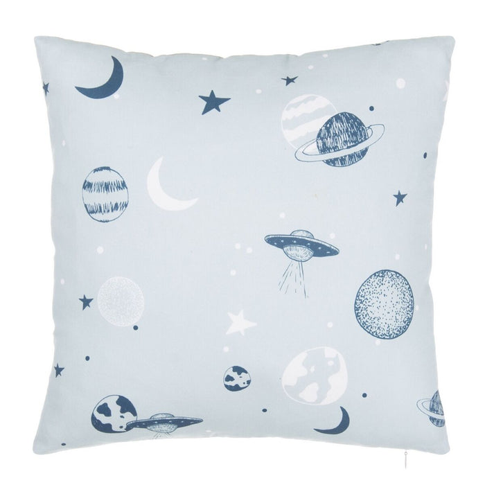 Blue Planetary Cushion 40 x 40 cm Square
