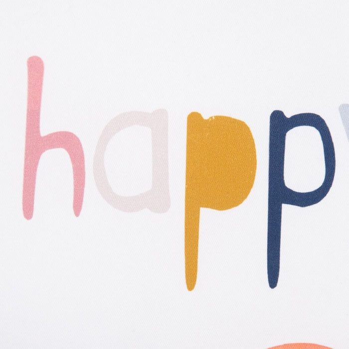 Happy White Cushion 40 x 40 cm Square