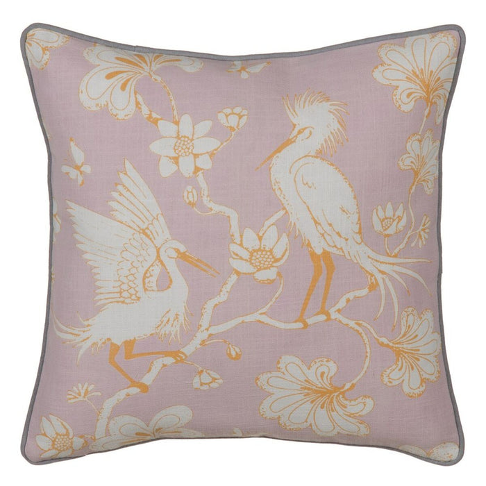 Pink Heron Cushion 45 x 45 cm
