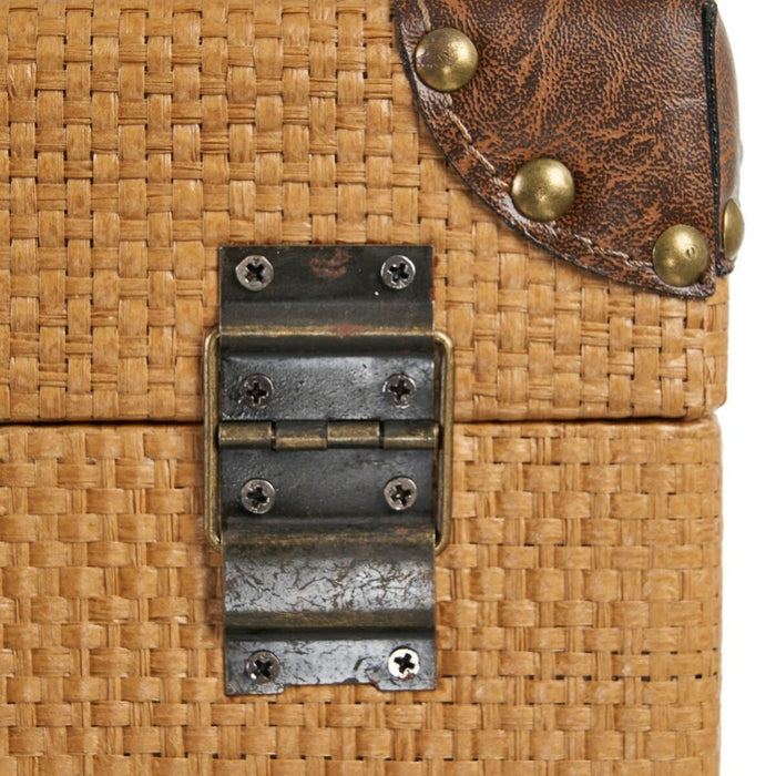 Trunk Set 70 x 38 x 35 cm DMF Rattan (3 Pieces)