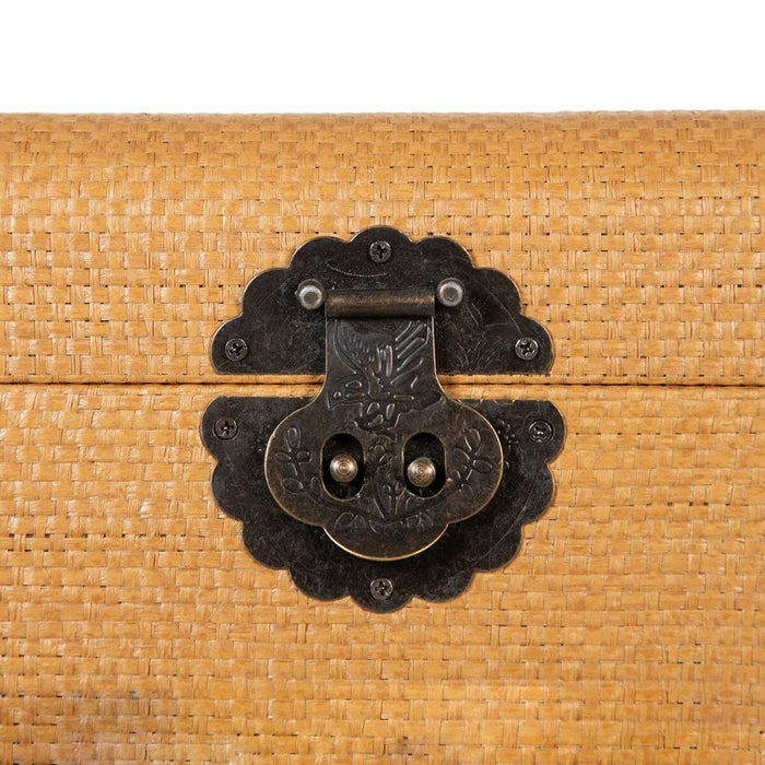 Trunk Set 45 x 30 x 22 cm DMF Rattan (3 Pieces)